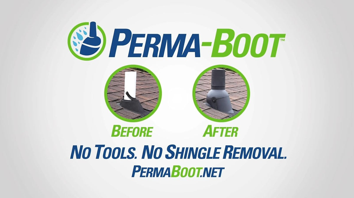 Perma Boot 312-4 BLK - Sistema de reparación de ventilación de fontanería, 10,16 cm, compatible con tubos de PVC de 10,16 cm, color negro