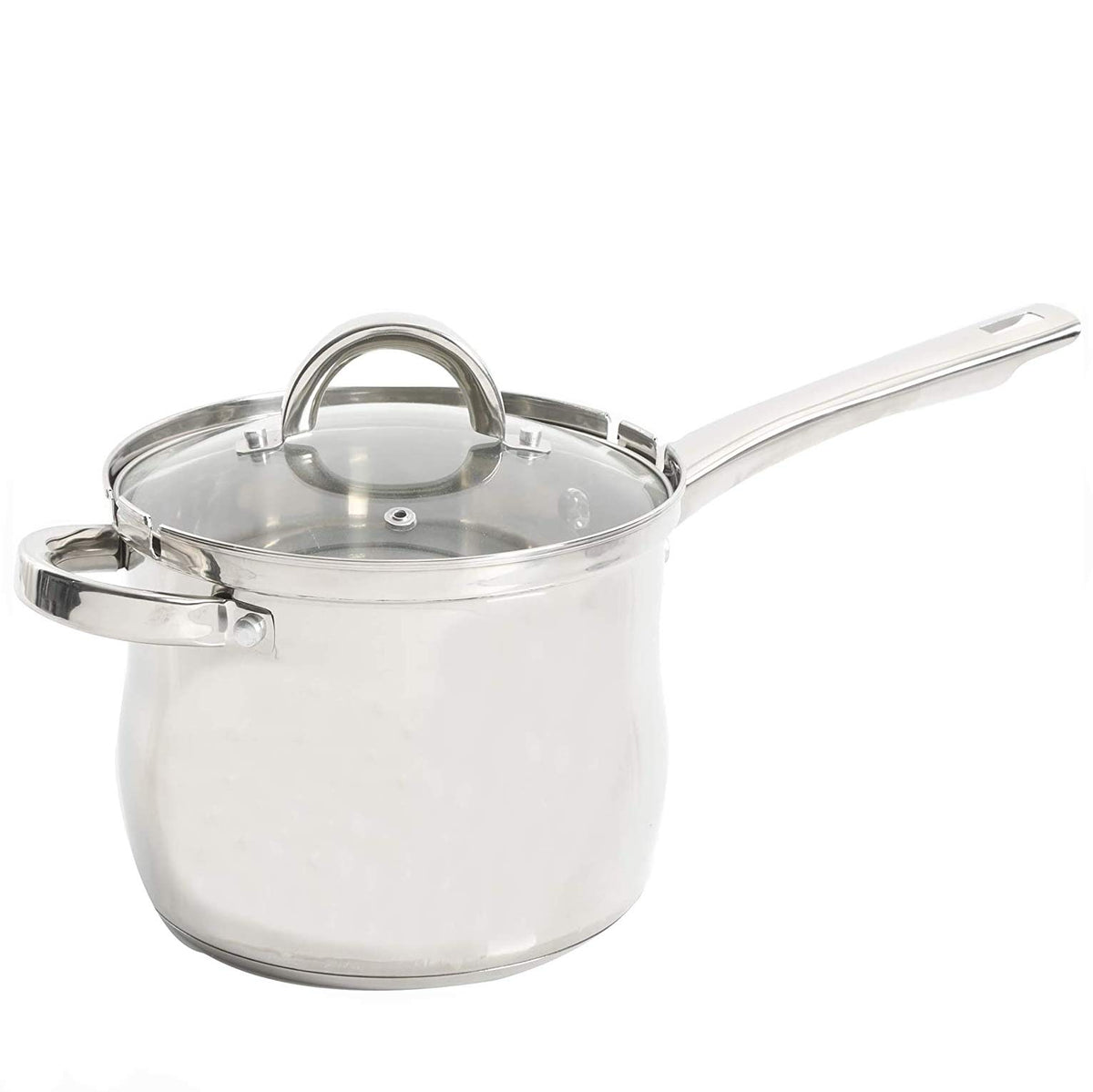 Oster Olla Vaporera de Acero Inoxidable con Tapa de Vidrio 3 Qt - Batería de cocina de acero inoxidable.