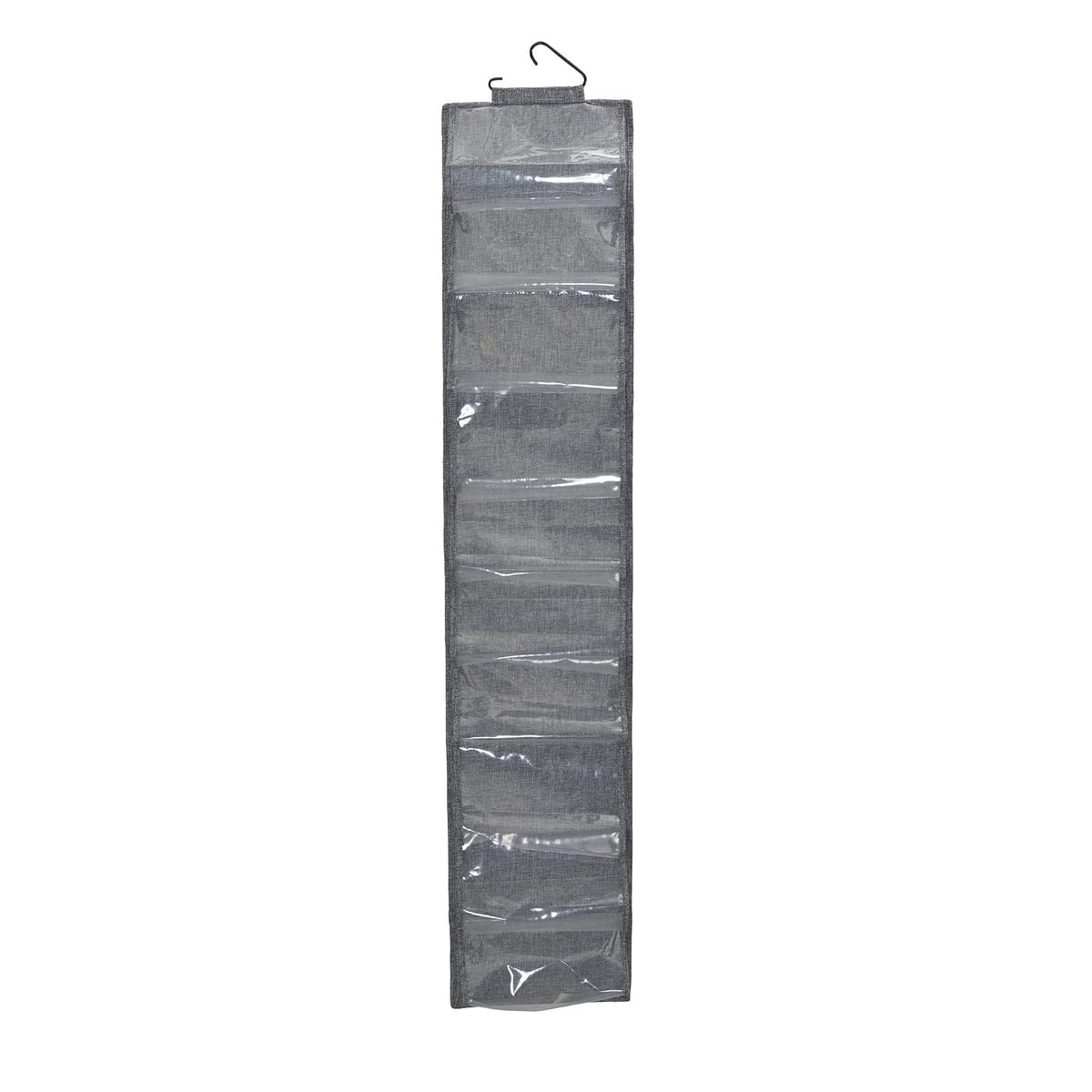 Household Essentials - Lima de Zapatos de clóset de 20 Bolsillos, plástico de Lino de poliéster Duradero, Capacidad para 10 Pares de Zapatos, Almacenamiento Individual, Sistema de Gancho único