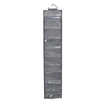 Household Essentials - Lima de Zapatos de clóset de 20 Bolsillos, plástico de Lino de poliéster Duradero, Capacidad para 10 Pares de Zapatos, Almacenamiento Individual, Sistema de Gancho único