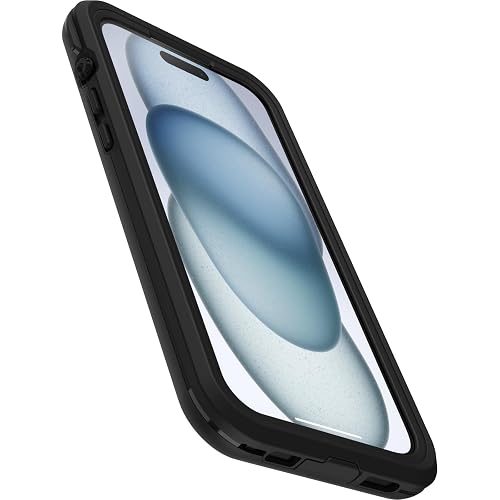 OtterBox - Funda Impermeable para iPhone 15 Plus y iPhone 14 Plus Serie FR, con MagSafe (diseñada por LifeProof), Color Negro, Impermeable, 60% plástico Reciclado, Elegante y Elegante