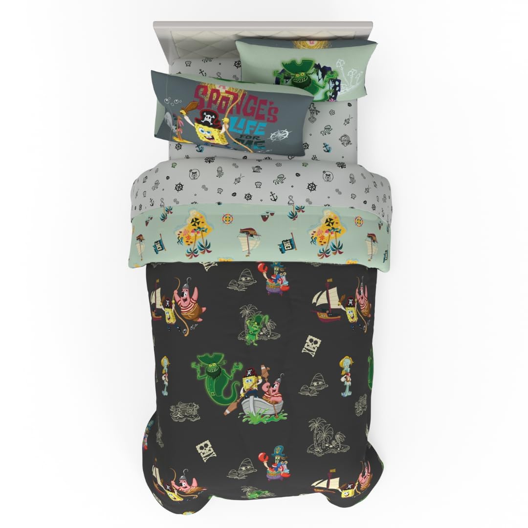 Franco Pokémon Juego de Ropa de Cama, 7 Piezas, Tamaño Matrimonial - 5 Piece Twin Size - The Spongebob Squarepants Movie: the Search for Squarepants