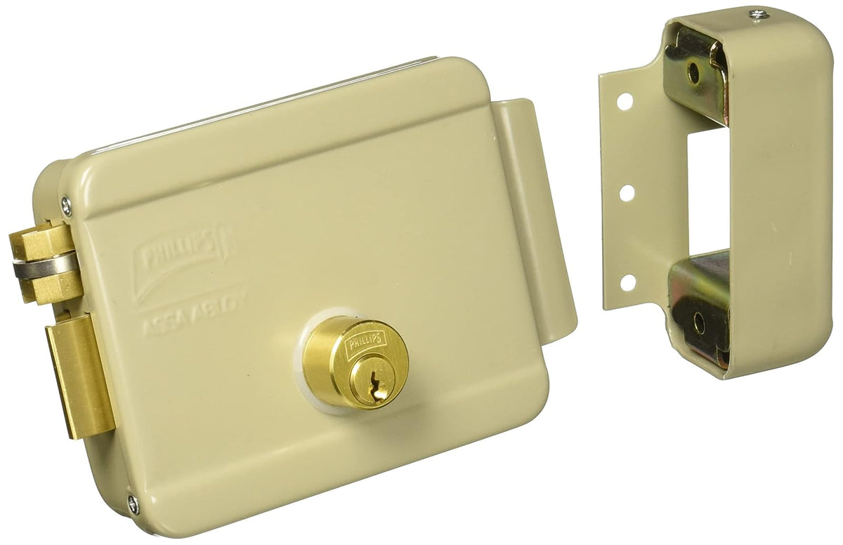 Phillips Cerradura Portero Eléctrico Modelo 321 Izquierdo Sin Boton, Beige