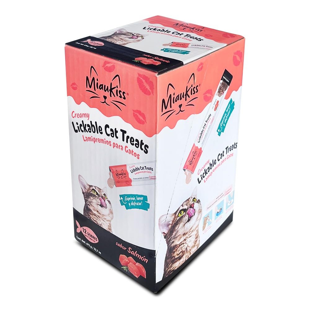 MIAUKISS LICKABLE SALMON 56GR (CAJA CON 48 TUBOS)