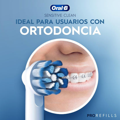 Oral-B Repuesto Cepillo Dental Eléctrico Sensitive Clean, Suave, 2 Uds