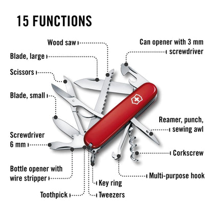 Victorinox Navaja Huntsman Roja 15 Usos para Hombre color rojo talla one size