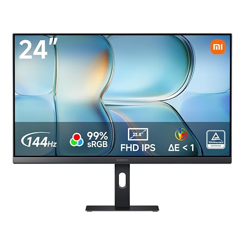 XIAOMI Monitor A24i 2026 23.8 Pulgadas Panel Fast IPS | FHD (1920×1080), Panel Fast IPS, 144 Hz Refresh Rate, 99% sRGB, 300 nits, Certificación Low Blue Light, Diseño ultradelgado