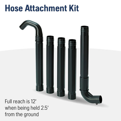 Husqvarna - Kit de fijación de canalón para soplador de hojas, accesorio de manguera 125B y 125BVX, color negro