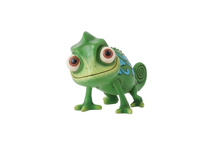 Enesco Disney Traditions Collection by Jim Shore Tangled Pascal The Chameleon Figurine - Figura de Resina de Piedra Pintada a Mano Coleccionable Rapunzel Disney Mini Figurines para decoración del