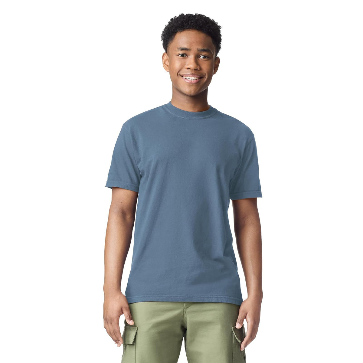 Comfort Colors Short Sleeve tee, Style G1717 CamisetaHombre - XXL - Blue Jean (paquete de 1)