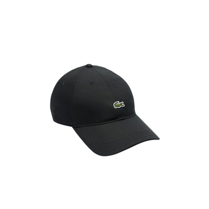 Lacoste Gorra de Sarga de algodón orgánico Tapa para Hombre - Negro - Talla Única