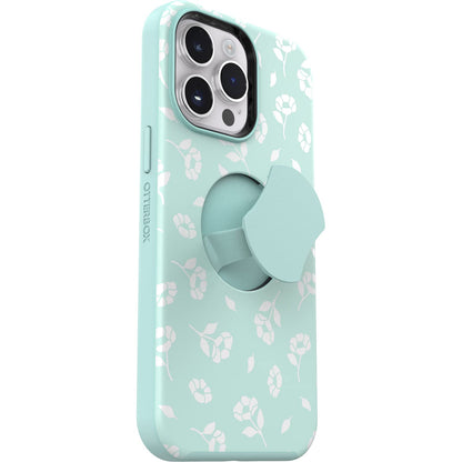OtterBox - Funda para iPhone 14 Pro MAX OtterGrip Serie Symmetry - Poppies by The Sea (Azul), Agarre Integrado, Funda Elegante, se Ajusta a MagSafe, Bordes elevados para Proteger la cámara y la