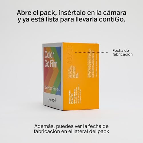 Polaroid Go Instant Film - Paquete Doble - 6017, 16 películas | Provenza Francia. Embalaje seguro. Viene con Factura, incluido IVA.