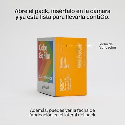 Polaroid Go Instant Film - Paquete Doble - 6017, 16 películas | Provenza Francia. Embalaje seguro. Viene con Factura, incluido IVA.