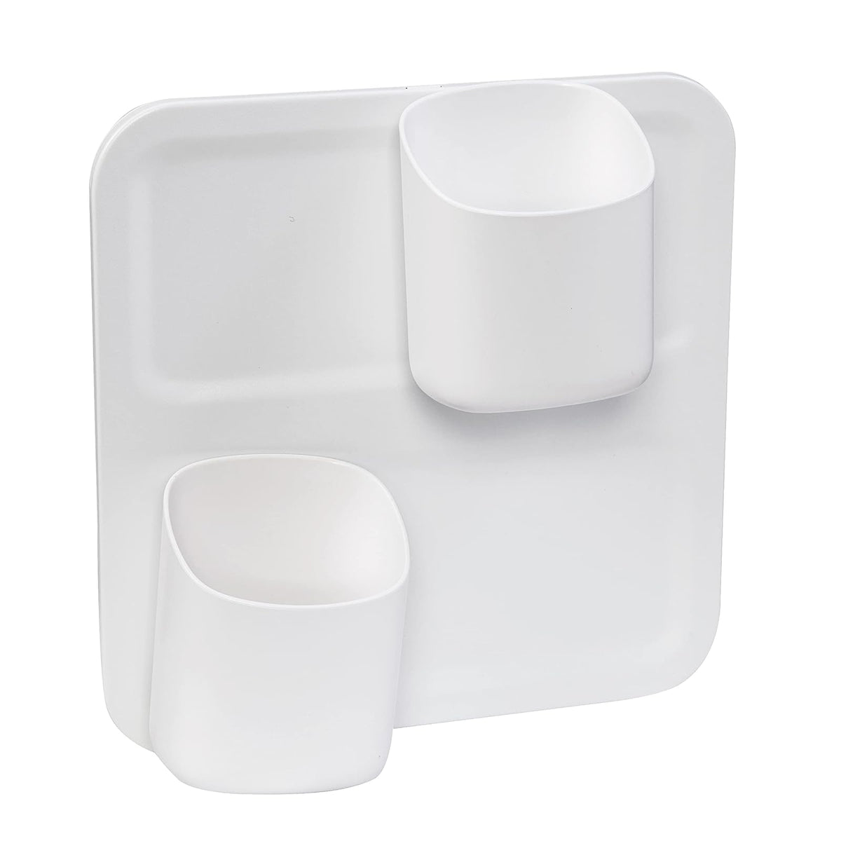 Honey-Can-Do 3-piece Starter Kit Modern Office & Garden Storage Rack, White, 3 Shelves, Magnético, Montaje en pared, Kit incluye: Wally y 2 bitsy
