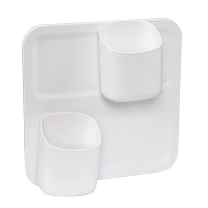 Honey-Can-Do 3-piece Starter Kit Modern Office & Garden Storage Rack, White, 3 Shelves, Magnético, Montaje en pared, Kit incluye: Wally y 2 bitsy