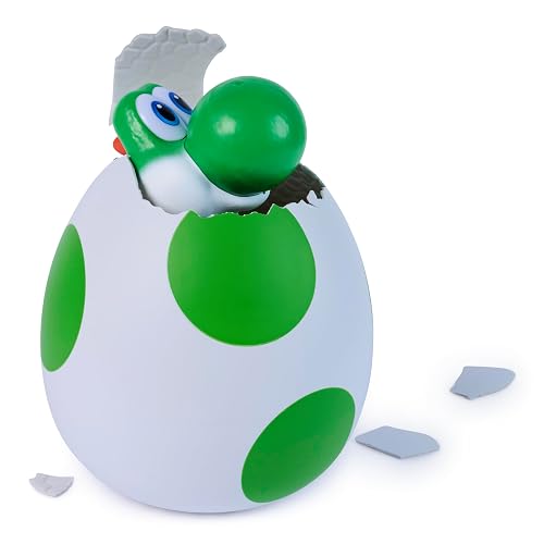 ¡Yoshi Sale del cascarón!, Super Mario Galaxy: La película, Figura de acción interactiva de Huevo de Yoshi con Sonidos, a Partir de 4 años, Pilas Incluidas