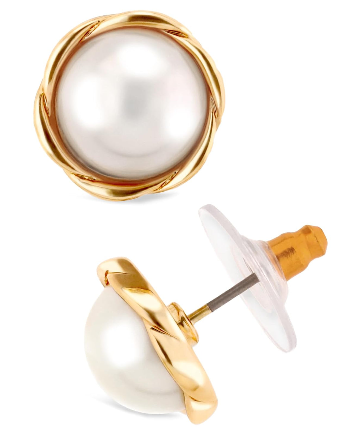 Anne Klein Small Twisted Stud Earrings