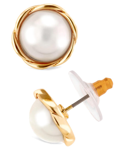 Anne Klein Small Twisted Stud Earrings