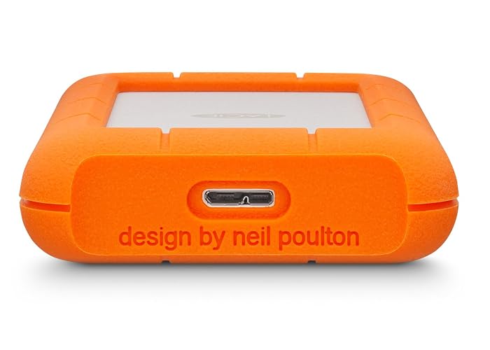 LaCie Rugged USB-C 4000GB Naranja, Plata - Disco duro externo (4000 GB, USB Tipo C, 3.0 (3.1 Gen 1), 5400 RPM, 5 Mbit/s, Naranja, Plata)
