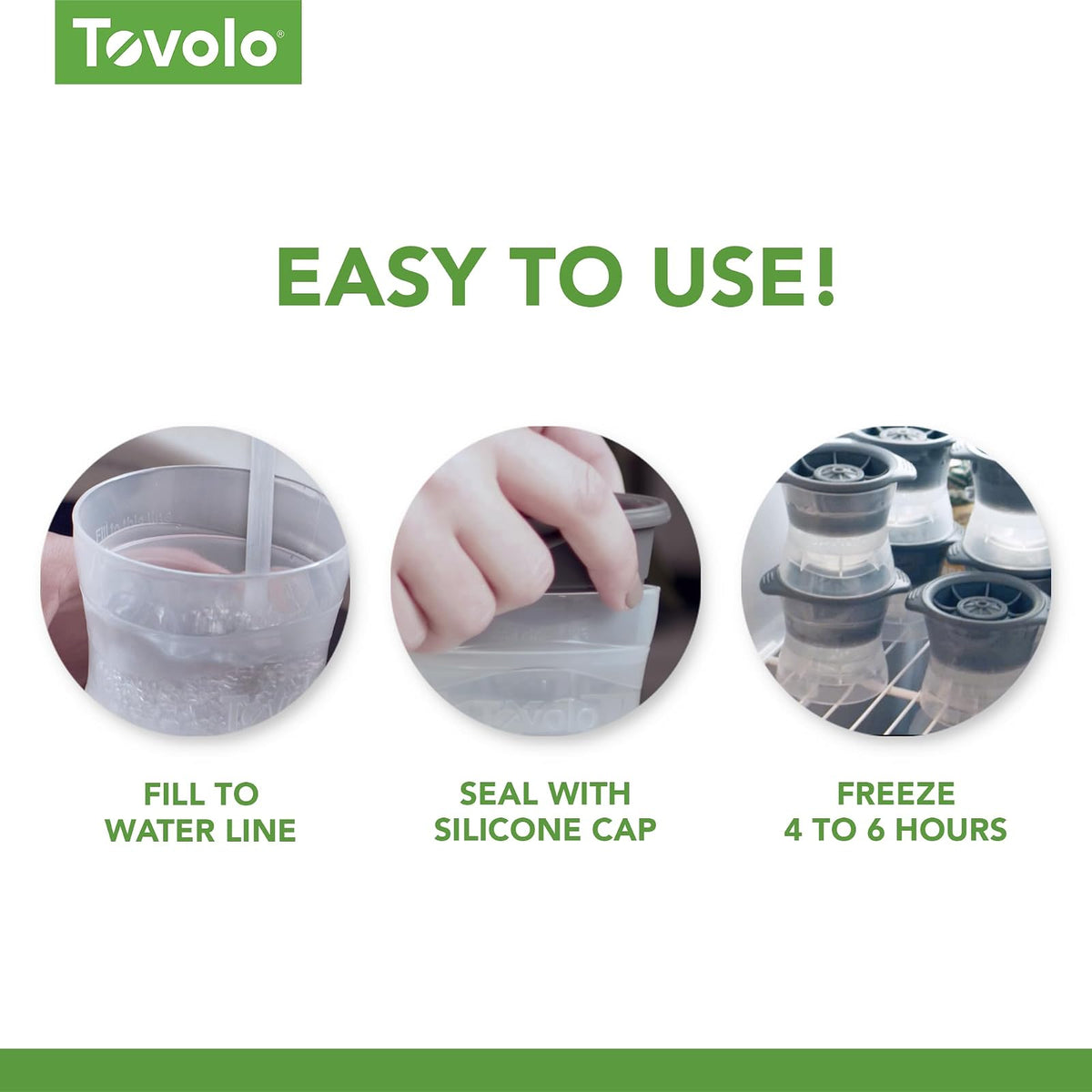Tovolo Colossal Molde para cubos de hielo - Juego de 2