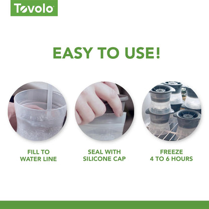 Tovolo Colossal Molde para cubos de hielo - Juego de 2