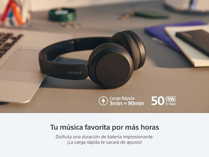 Sony Audífonos inalámbricos on-Ear WH-CH520 hasta 50 Horas de duración de batería, Azul (Versión Nacional)