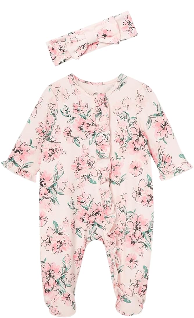 Little Me Pijama de Pie de Algodón para Bebé Niña - 3 Meses - Dream Floral