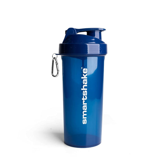 SmartShake LITE Azul Marino 1000ml, Botella Mezcladora de Proteínas, Libre de BPA