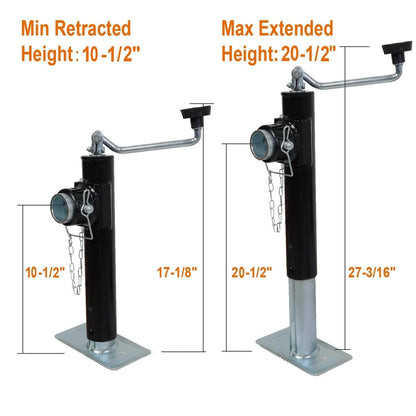 TCE Gato Giratorio para Remolque con Montaje Soldable ATR39003U-1, Capacidad 907 kg, Negro