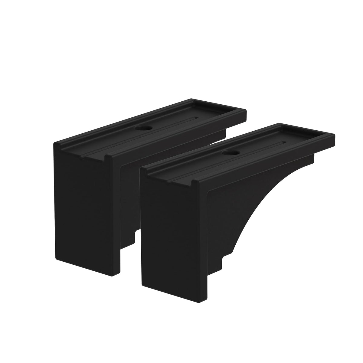 Mayne Inc Fairfield Soportes decorativos, 2 unidades, plástico, negro, estándar (5856-B)