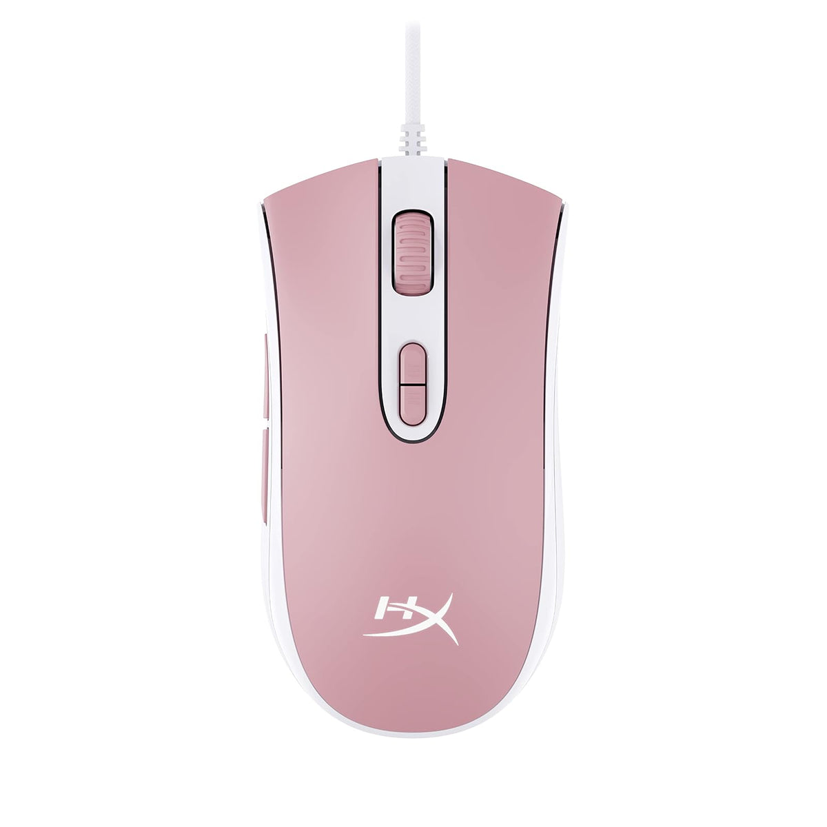 HyperX Pulsefire Core Rosa/Blanco - Ratón para Juegos RGB Rosa/Blanco,con Sensor Pixart 3327 de hasta 6200 PPP, 7 Botones programables, 639P1AA