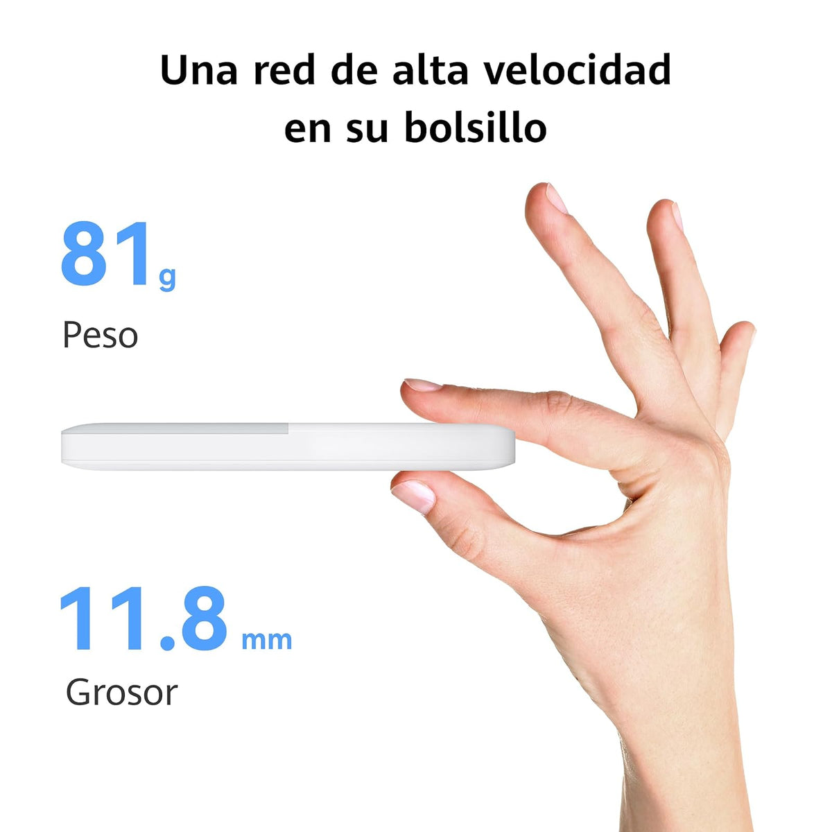 Huawei 4G Mobile WiFi 5, E5586, Router Wi-Fi portátil, Hotspot móvil con Tarjeta SIM, LTE 200Mbps de Descarga/ 105Mbps de Subida, Batería de 6 Horas, Blanco
