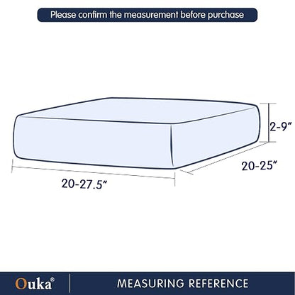 Ouka - Funda de cojín elástica para sofá, Protector de cojín Reversible, Protector de cojín Suave para sillón, sofá de Dos plazas (S, Naranja)