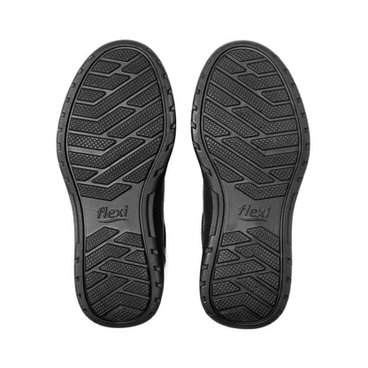 Flexi Oxford casual de piel para mujer con ajuste de cordones 136401