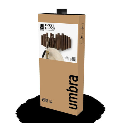Umbra Picket Percha de Pared, Nogal