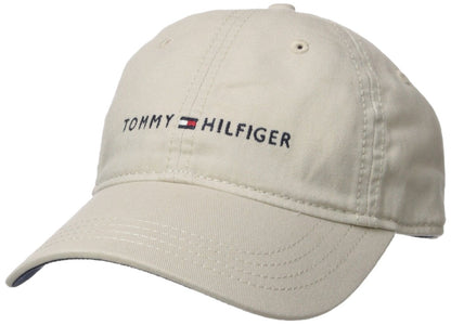 tommy hilfiger Men 's Logo papá gorra de béisbol, Rosado petunia, Talla única - Tommy Stone