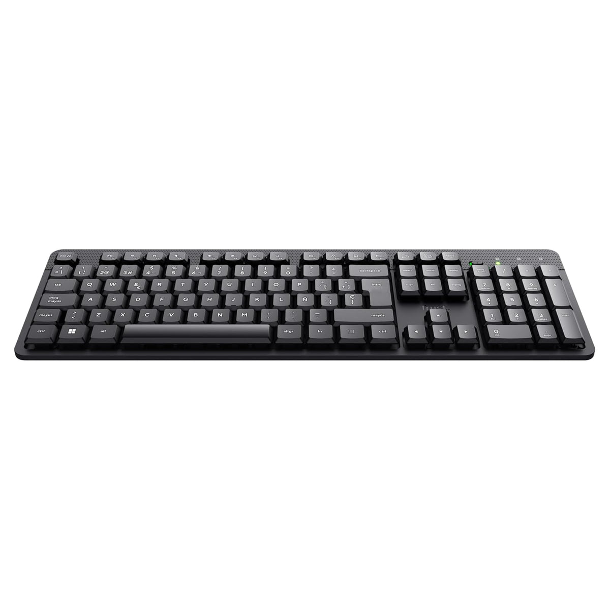 Trust ODY II Teclado Inalámbrico Silencioso QWERTY Español, Negro | Resistente a Derrames, Tamaño Completo, Receptor USB, Ideal para Oficina, Compatible con PC/Laptop/Windows/MacOS