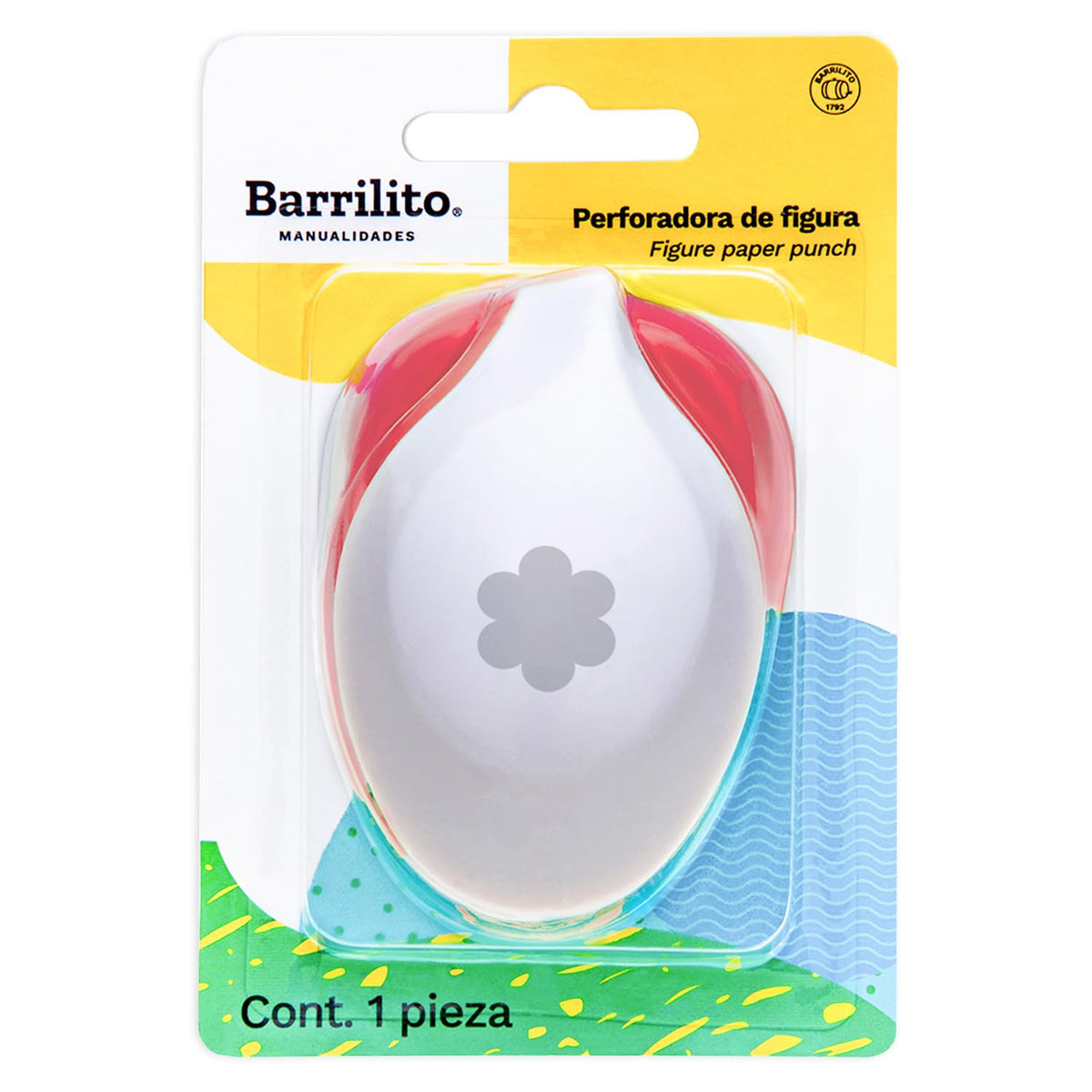 Barrilito Perforadora de Figuras Jumbo 5 cm, PF019J - 5 CM - FLOR REDONDA