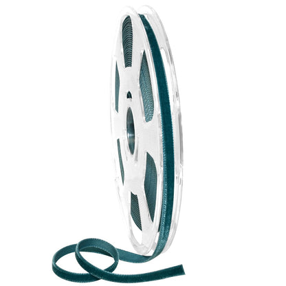 Morex Ribbon Nylvalour Velvet Ribbon, 5/16" x 11 yd, Teal - Verde azulado - 5 - 16" x 11 Yd