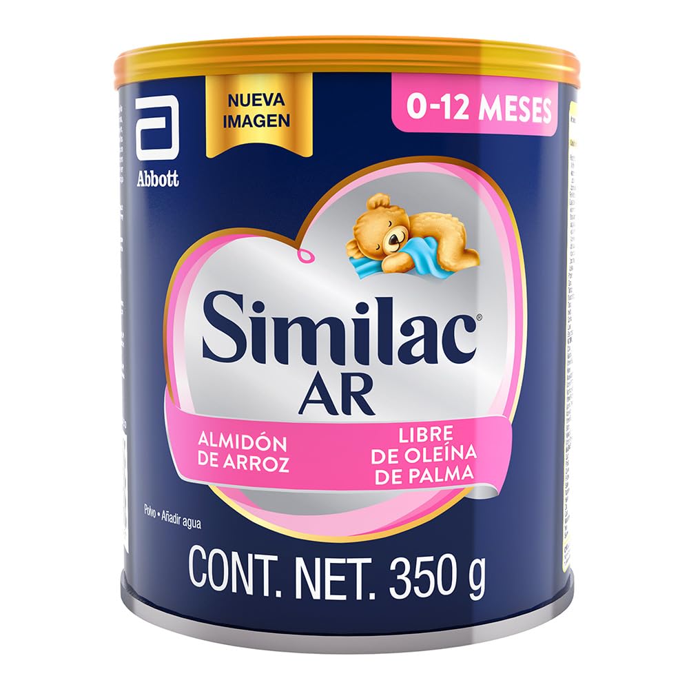 Similac AR Fórmula con Hierro a base de Almidón de Arroz 0 a 12 meses 350g | Fórmula para lactantes de 0 a 12 meses con necesidades especiales de nutrición, elaborada a base de almidón de arroz.