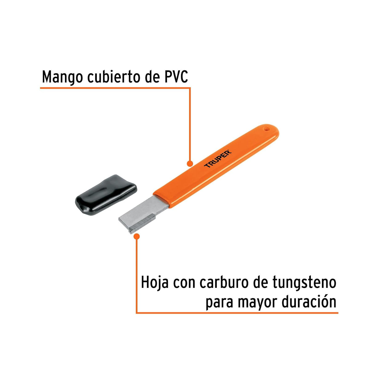Truper AFI-TIJ, Afilador para herramientas de corte, mango cubierto de PVC