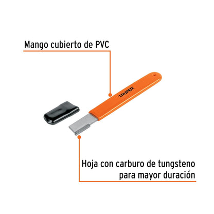 Truper AFI-TIJ, Afilador para herramientas de corte, mango cubierto de PVC