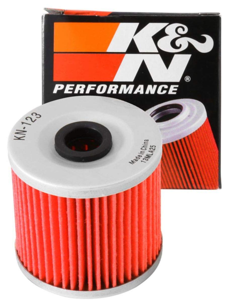 K&N Filtro de Aceite para Motocicleta Alto Rendimiento Premium Compatible con Kawasaki KN-123, Negro