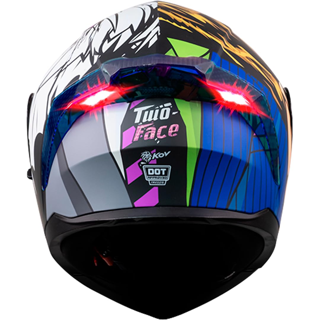 KOV Casco Zero DC Two Faces Morado Abatible Dot L
