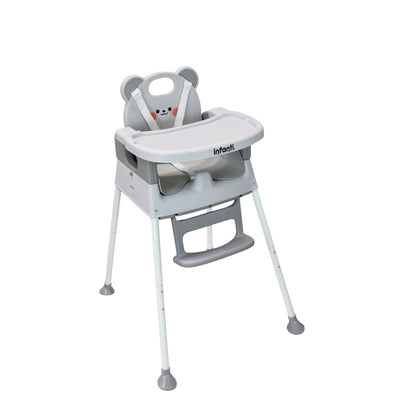 Infanti, Silla 4 En 1 Arnes De 5 Puntos Ligera Práctica Y Plegable Sweet Bear Gris