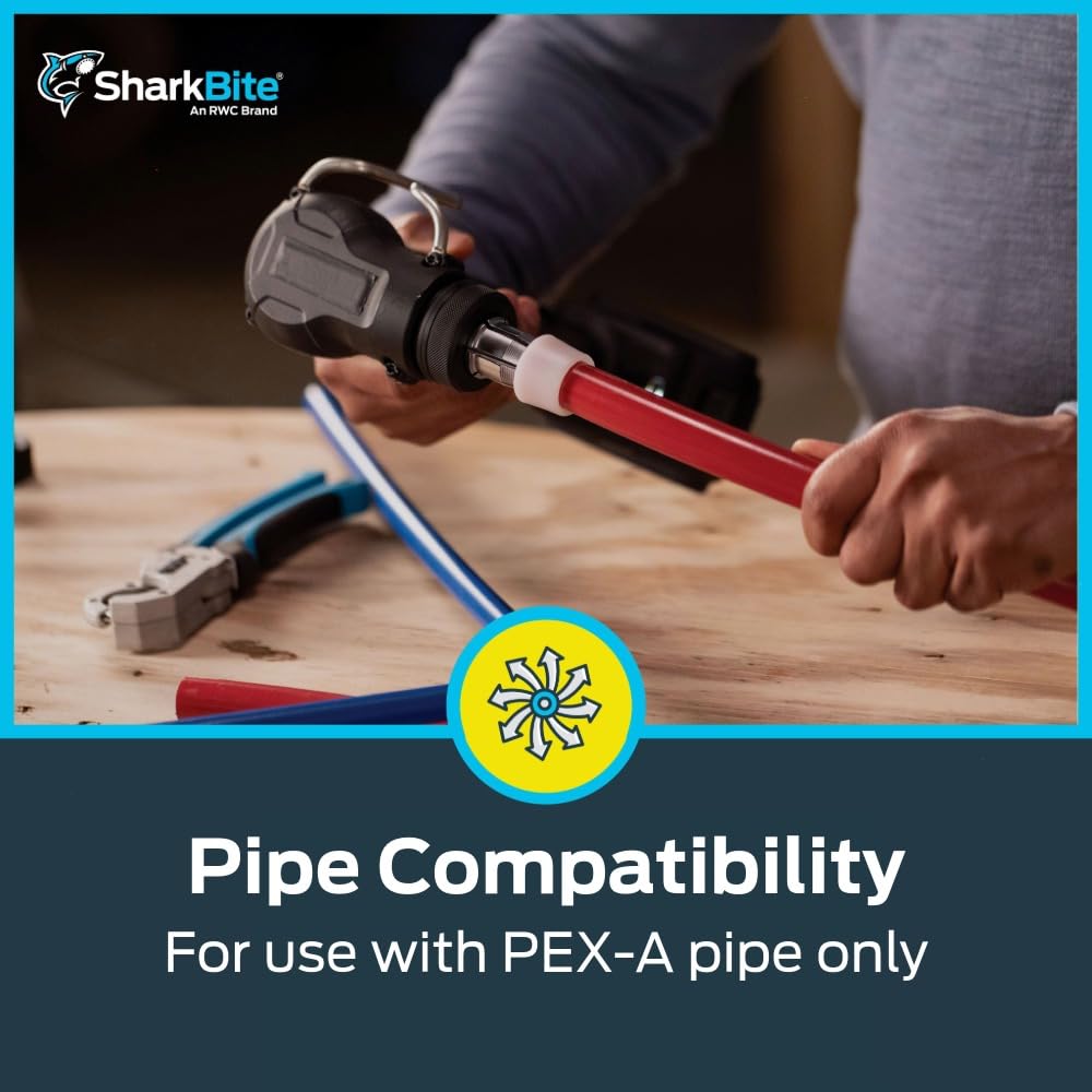 SharkBite UA518A5 - Tapón de expansión de Polietileno de 3/4 Pulgadas para tubería PEX-A, Paquete de 5, Accesorios de fontanería de plástico, Enchufe de Extremo para tubería PEX-A