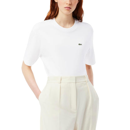 Lacoste playera de algodón Pima para mujer - 8 - Blanco