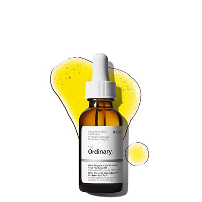 The Ordinary 100% Organic Cold-Pressed Rose Hip Seed Oil, Aceite de Semilla de Rosa de Mosqueta Hidratante y Antiedad - Mejora los signos de la edad unificando el tono de la piel y aumentando su elasticidad, 30 ml