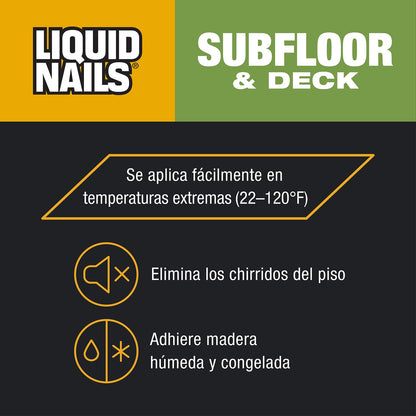Liquid Nails LN902 VOC - calcomanía para subsuelos y construcción de 10 onzas